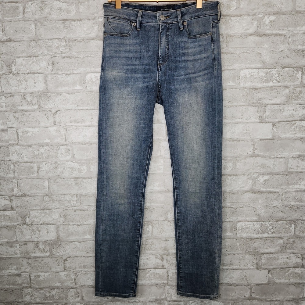 Lucky Brand Jeans High Rise Medium Wash Slim Straight Denim Casual Classic 4/27